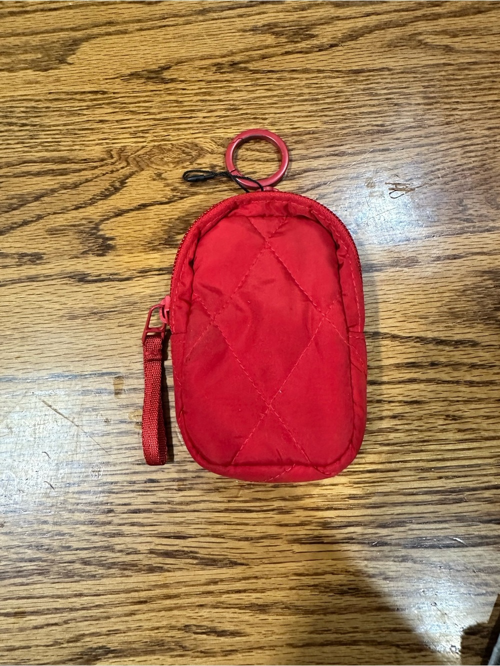 Vera Bradley Red Quilted Mini Pouch Keyring